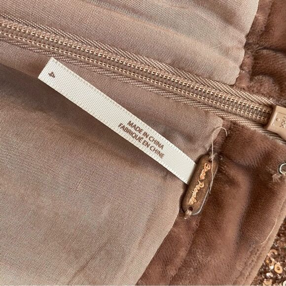 Free People Rose Sequin Velvet Mesh Wild Child Mini Skirt Size 4 - Picture 8 of 8